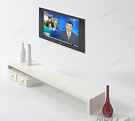3D电视柜模型