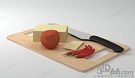 3D菜板模型