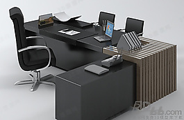 3D桌椅組合模型