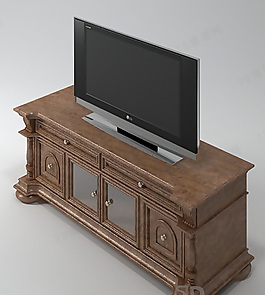 3D電視柜模型