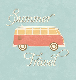夏季旅游的設計貨車