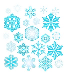 10集雪花自然和幻想容易改變顏色
