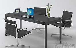 3D桌椅組合模型