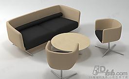 3D沙發(fā)茶幾組合模型
