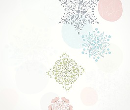 矢量圣诞贺卡了花的雪花