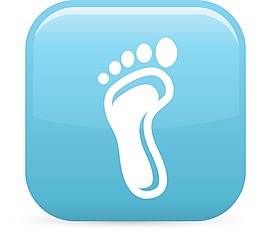 赤腳的打印元件的光澤圖標(biāo)