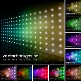 LED燈光素材矢量圖