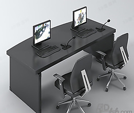 3D桌椅組合模型