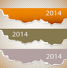 2014撕紙banner設計矢量素材