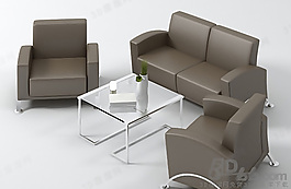 3D沙發(fā)茶幾組合模型