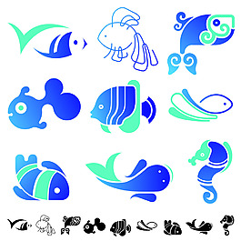 抽像的魚兒