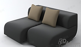 3D雙人沙發(fā)模型