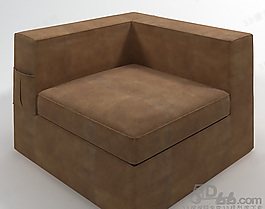 3D單人沙發(fā)模型