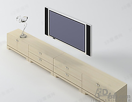 3D電視柜模型