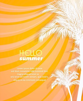 用棕櫚樹波夏矢量插畫