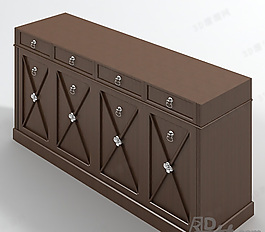 3D邊柜模型