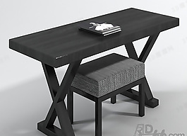 3D桌椅組合模型