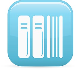 書架元素光澤圖標(biāo)