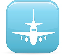 航空旅行元素光泽图标