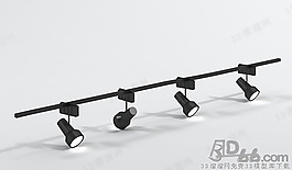 3D路軌射燈模型