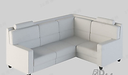 3D多人沙發(fā)模型