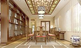 中式餐廳效果圖