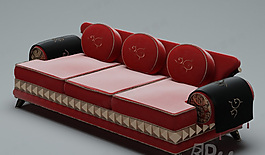 3D三人沙發(fā)模型