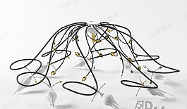 3D吸顶灯模型