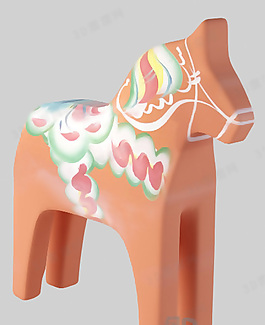 3D兒童木馬模型
