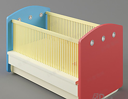 3D嬰兒床模型