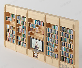 3D書(shū)柜模型