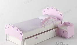 3D兒童床模型