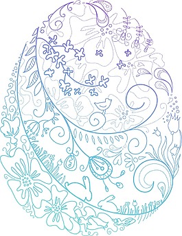 復活節蛋花的元素