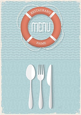 海鲜餐厅复古的菜单设计