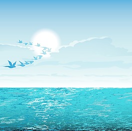 夏季背景矢量插畫