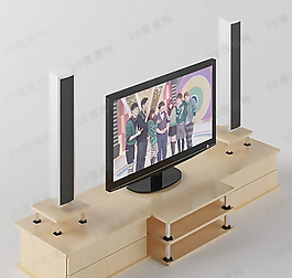 3D電視柜模型