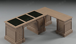 3D辦公桌模型