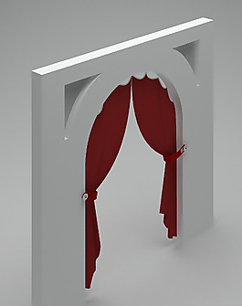 3D窗簾模型