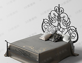 3D鐵藝床模型