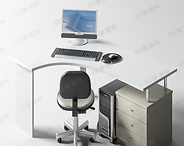 3D辦公桌模型