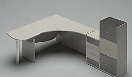 3D辦公桌模型