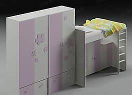 3D兒童床模型