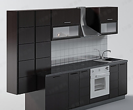 3D廚房組合模型