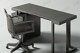 3D桌椅組合模型