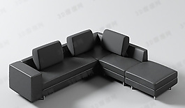 3D多人沙發(fā)模型