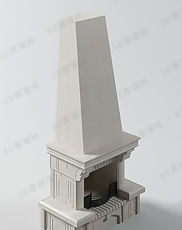 3D壁爐模型