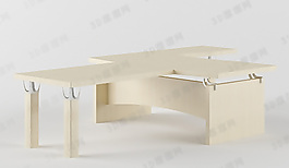 3D辦公桌模型