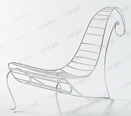 3D躺椅模型