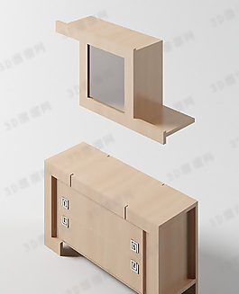 3D邊柜模型