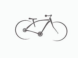 一個現(xiàn)代的山地自行車的插圖